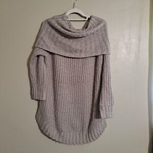 Dreamers Women's Oversize Chunky Cowl Neck Long Sweater Sz. S